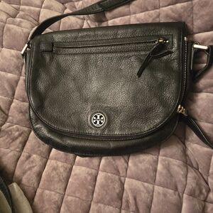 Black Leather Crossbody Bag